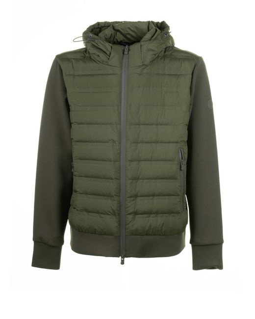 People Of Shibuya Green Quilted Jacket With Hood for men
