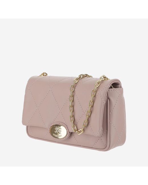 Burberry Pink Leather Strand Clutch Calf Grain Handbags