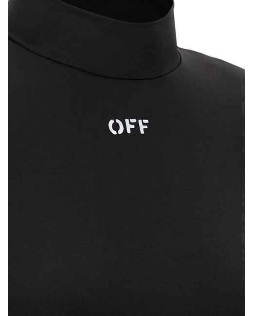 Off-White c/o Virgil Abloh Black 'Off Stamp' Crop Top