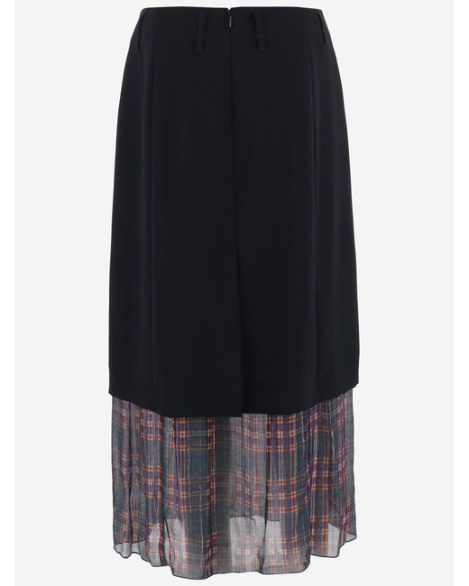 Dries Van Noten Blue Skirt Polyester