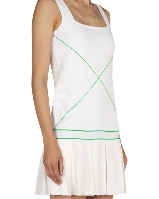 Bottega Veneta White Dress With Logo Embroidery