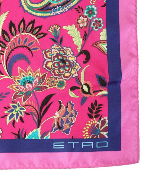 Etro Pink Pocket Handkerchief for men