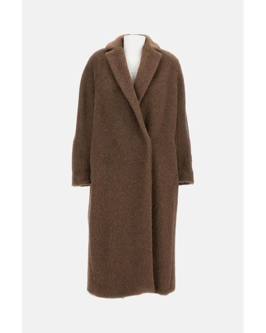 Sportmax Brown Coats Virgin Wool