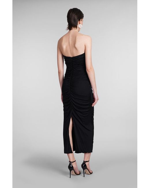 Costarellos Black Silk Blend Aveline Dress