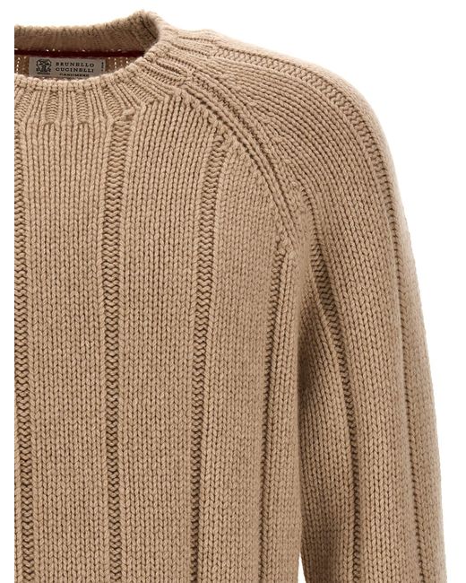 Brunello Cucinelli Brown Ribbed Sweater Sweater, Cardigans for men