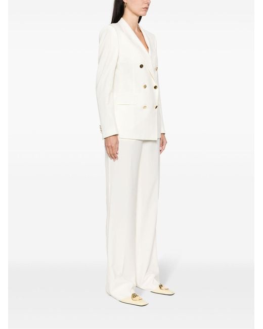 Tagliatore White Ivory Double-Breasted Suit