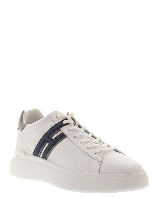 Hogan Sneakers H580 Uomo Pelle Bianco H Lunga Prezzo 350,00