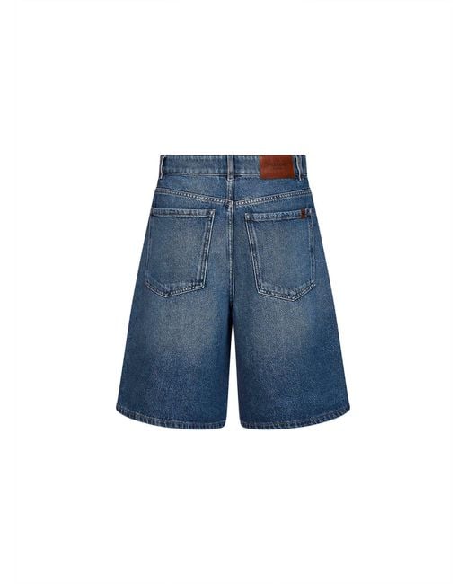 Weekend by Maxmara Blue Bermuda Shorts Wkddonnola Denim Cotton