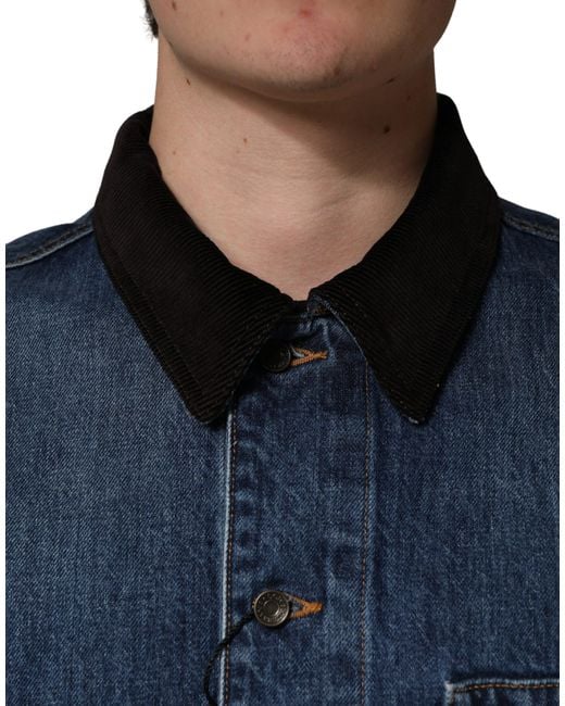 Dolce & Gabbana Blue Denim Jackets for men