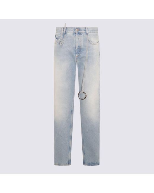 The Attico Blue Sky Cotton Denim Jeans