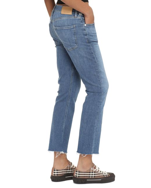Citizens of Humanity Blue Isola Cropped Jeans Cotton Flared