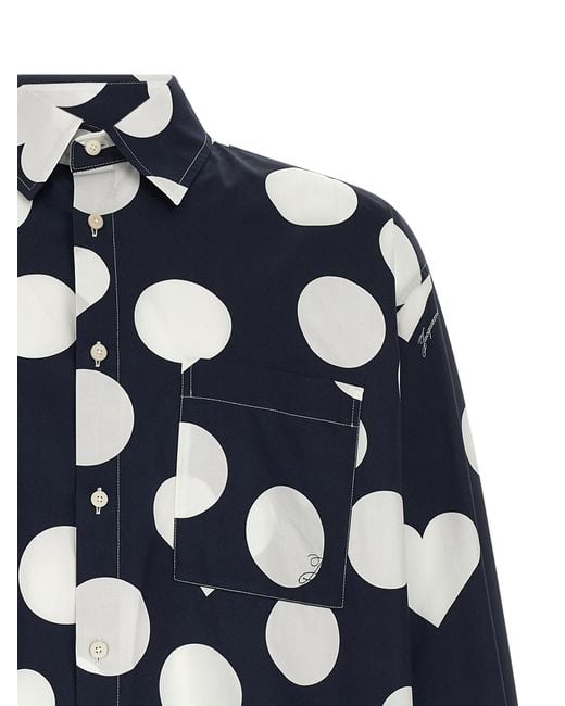 Jacquemus Blue Cotton Blouse for men