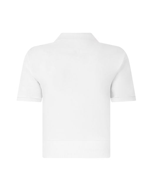 A.P.C. White Polo Shirt Cotton Organic Tops