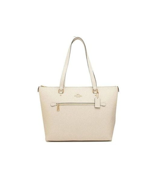 COACH White Tote Bag-Chalk Leather Tote-Bags