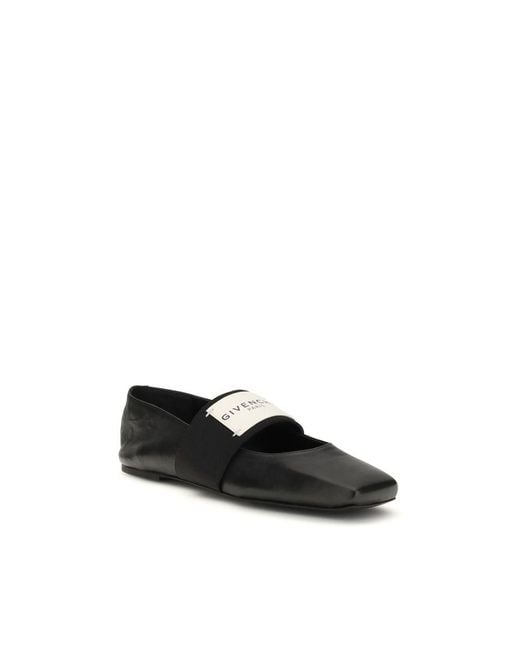 Givenchy Black Lamb Ovis Aries Ballet Flats