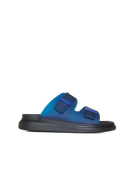 Alexander McQueen Blue Rubber Sandals for men