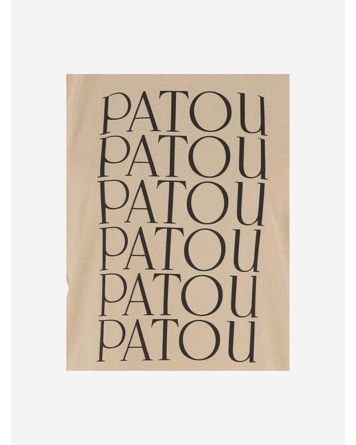 Patou Natural Cotton T-Shirt With Logo