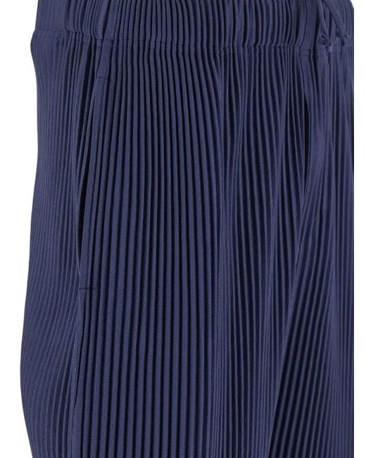 Homme Plissé Issey Miyake Blue Pleated Trouser for men