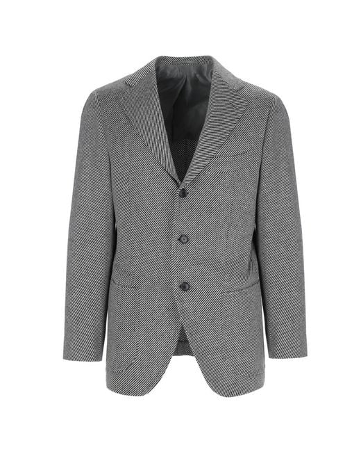 Cesare Attolini Gray Jackets Cashemere for men