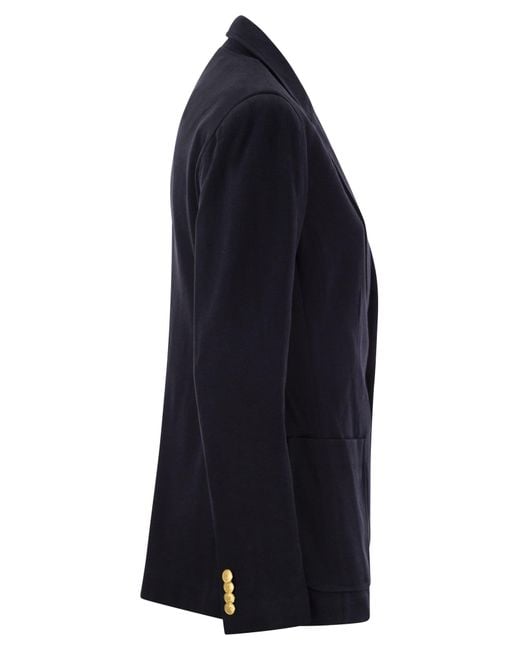 Polo Ralph Lauren Blue Double-Knit Jacquard Blazer