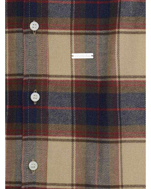 DSquared² Brown Over Shirt Cotton for men