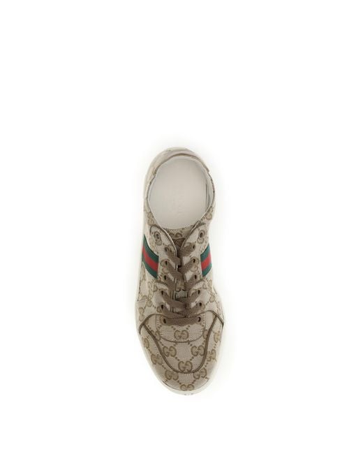 Gucci White Stretch Sneakers Canvas Upper: Fabric Trainers