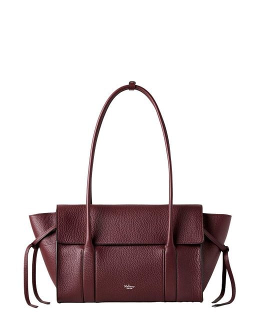 Mulberry Purple 'Small Bayswater' Bordeaux Shoulder Bag With Laminated Logo