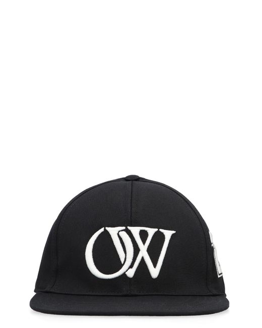 Off-White c/o Virgil Abloh Black Off- Baseball Hat With Flat Visor for men