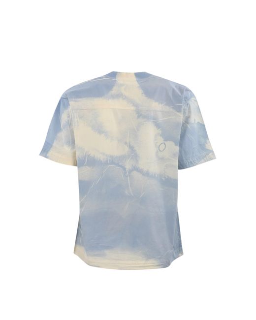 Stone Island Blue Oversized Tie Dye T-shirt 21394 for men