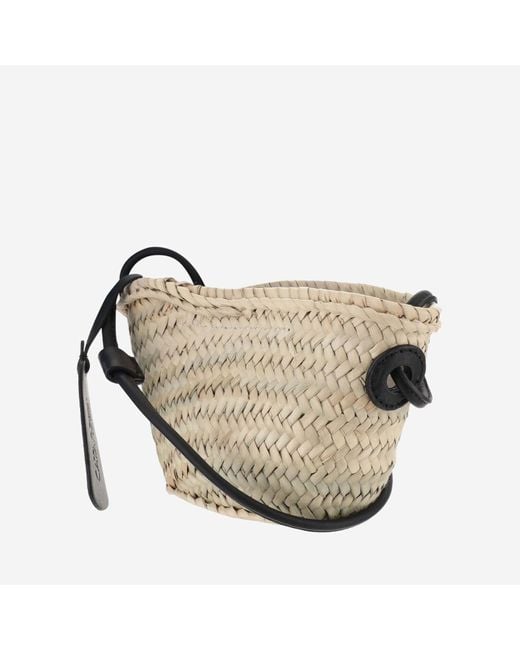 Filippo Catarzi 1910 Metallic Straw Bag With Logo