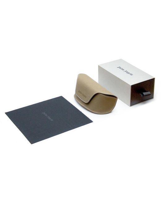 Palm Angels Black Magnolia Rectangular Sunglasses Peri10J 1007- 53Mm Plastic (Acetate)