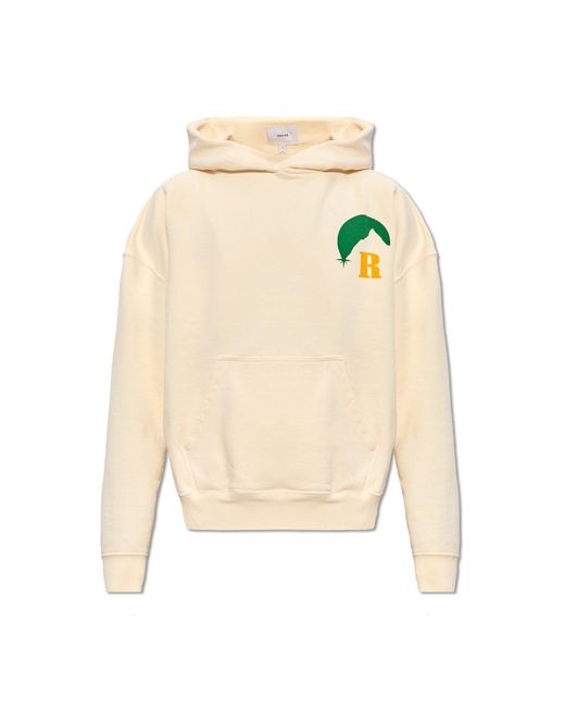 Rhude Natural Hoodie With Logo for men