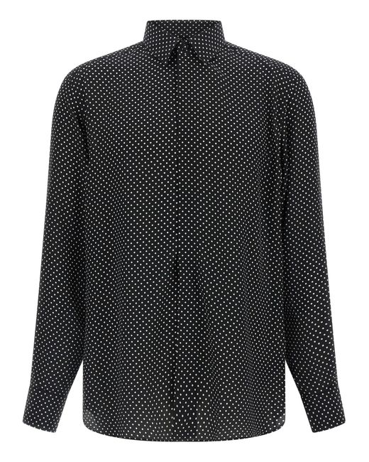 Tom Ford Black Polka Dot Shirt Shirt And Blouse for men