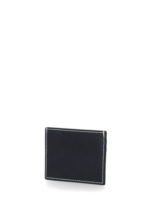 Thom Browne Blue Leather Cards Holder for men