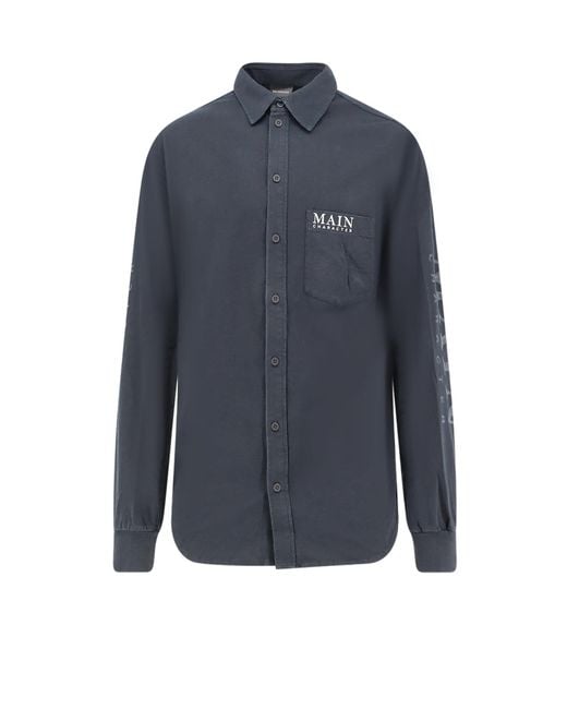 Balenciaga Blue Cotton Shirt/T-Shirt for men