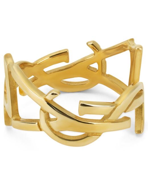 Saint Laurent Metallic Scarf Ring Cassandre Brass Body Jewellery