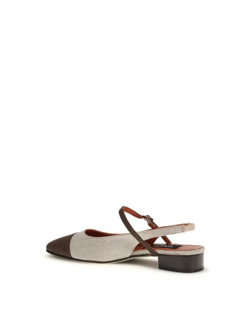 CAREL PARIS White Ballerinas Oceano- Upper: Cotton Pumps