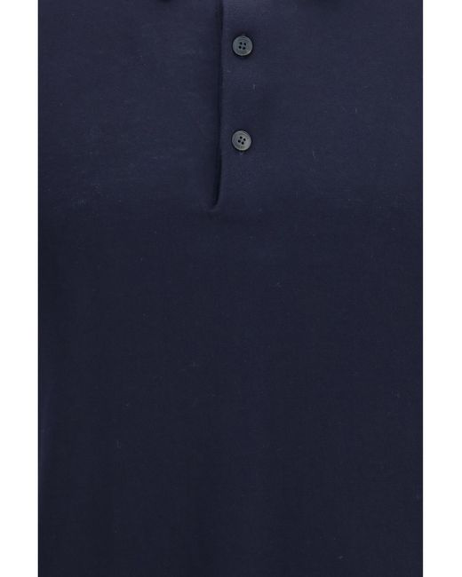 Premiata Blue Polo Shirt Cotton for men