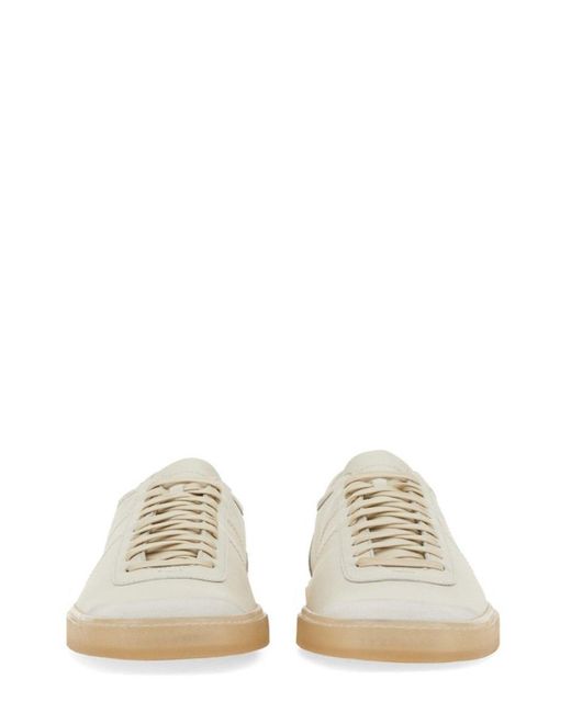 Lemaire White Linoleum Lace-up Sneakers for men