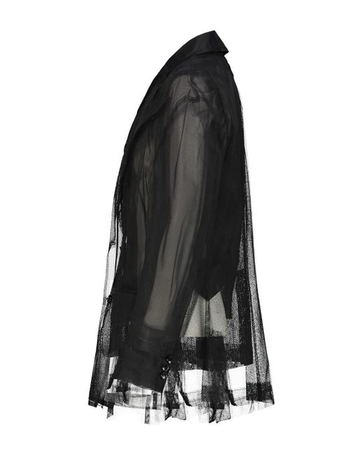 Comme des Garçons Black Double-Breasted Caban