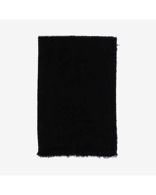 Faliero Sarti Black Altea Wool Blend Scarf With Sequins