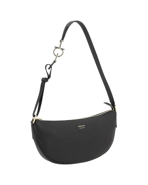 Ferragamo Black Hobo Shoulder Bag