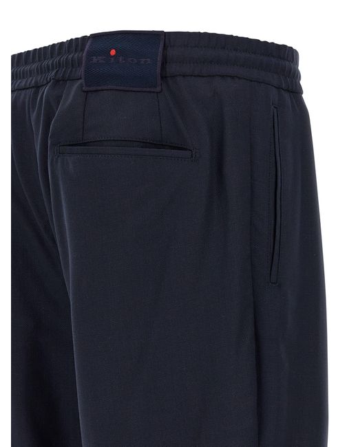 Kiton Blue Pull-On Pants for men