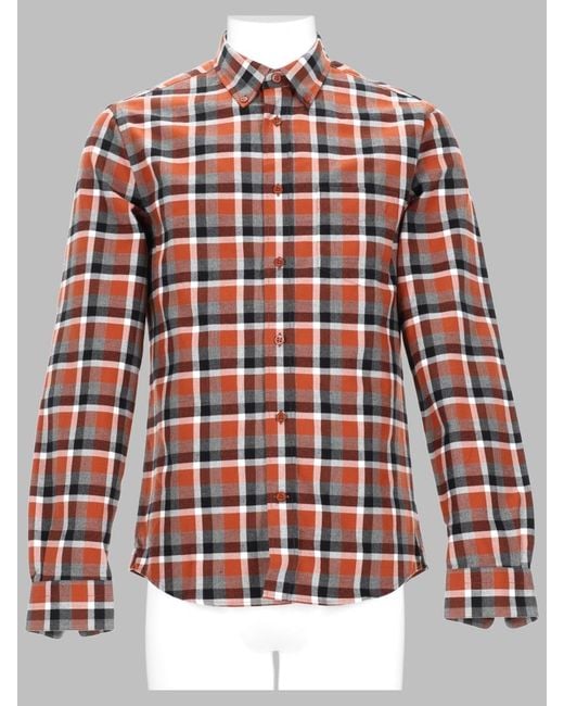 Acne Red Shirt, Cotton Check for men