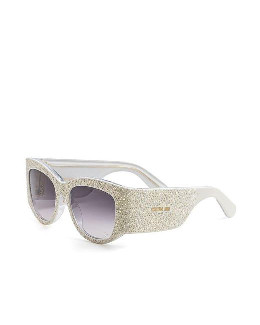 Dior White Sunglasses Acetate Eyewear