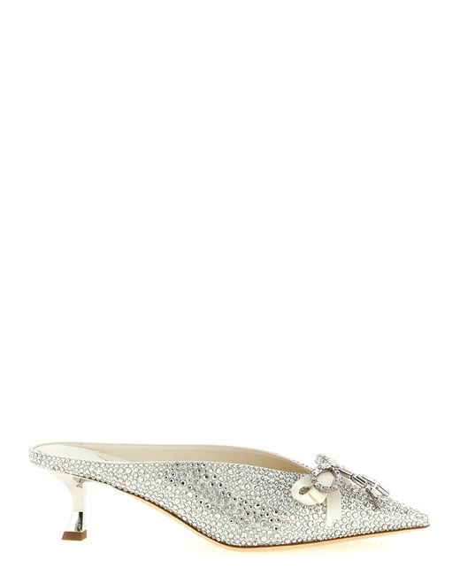 Jimmy Choo White 'Auria' Sabots