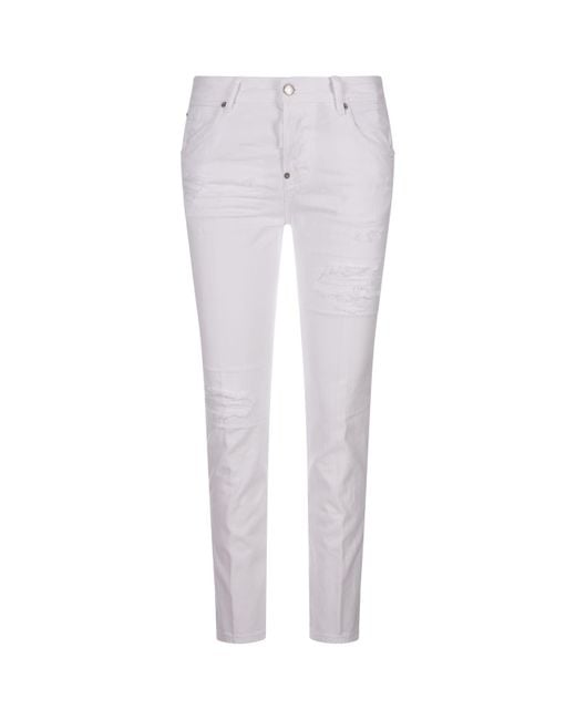 DSquared² Gray Dyed Ripped Cool Girl Jeans