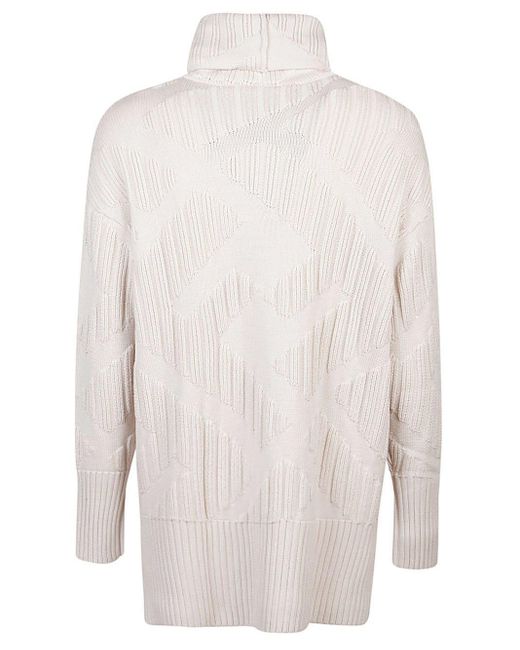 Fendi White High-neck Knitted Sweater for men