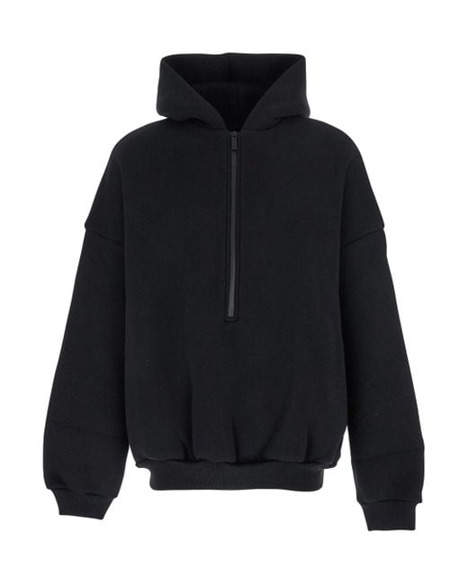 Fear Of God Blue Sweatshirt With Hood And Dropped Shoulders for men
