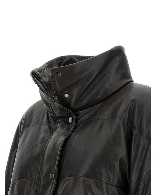 Brunello Cucinelli Black Lamb Leather Jacket Clothing
